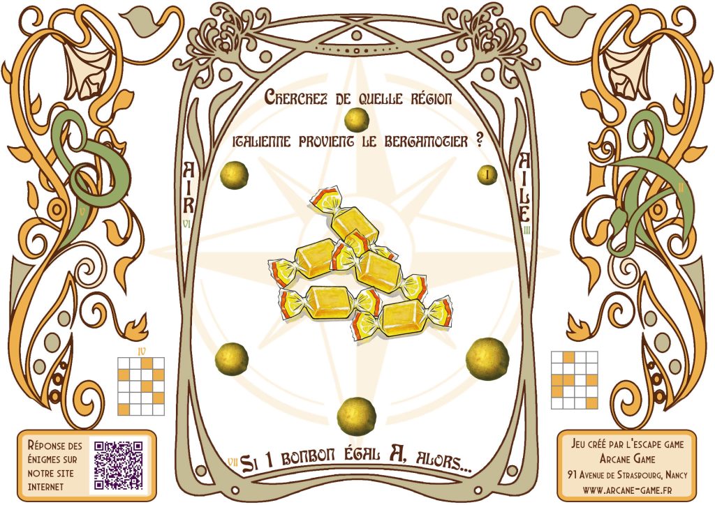 énigme pour les 30 ans de l'igp de la bergamote